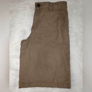Boys Size 12 Cat & Jack Khaki Shorts Adjustable Waistband Cotton Snap Closure